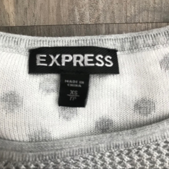 BOGO Express Grey Polka Dot 1/2 Sleeve Sweater - Picture 5 of 5